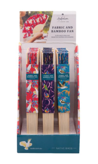 ISAlbi Hand Held Fabric Fans - Australian Birds
