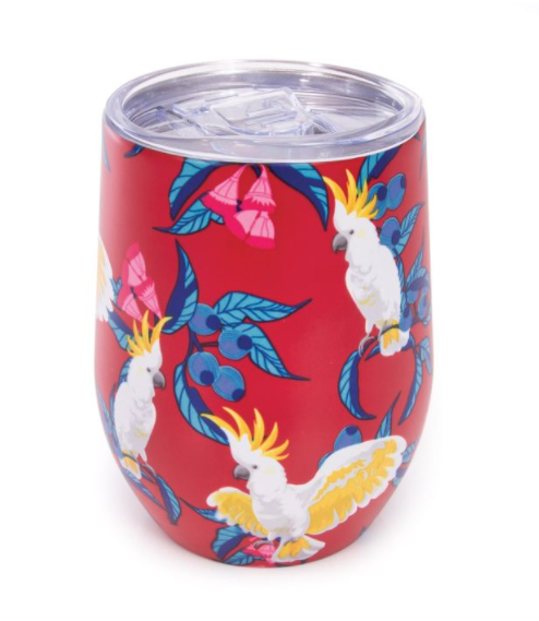 ISAlbi Double Wall Wine Tumbler - Birds