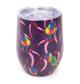 ISAlbi Double Wall Wine Tumbler - Birds