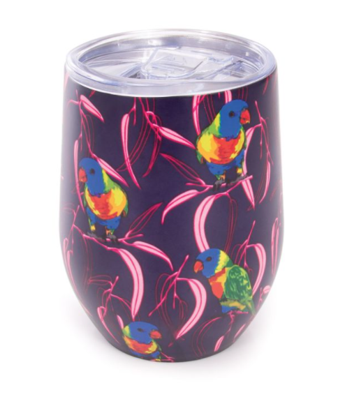 ISAlbi Double Wall Wine Tumbler - Birds
