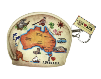 Leather Coin Purse - Map