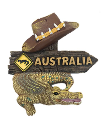 I Heart Aus Fridge Magnet - Croc
