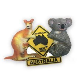 I Heart Aus Fridge Magnet - Kangaroo Koala