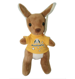 I Heart Aus Plush Kangaroo - Yellow Shirt