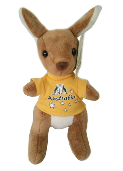I Heart Aus Plush Kangaroo - Yellow Shirt