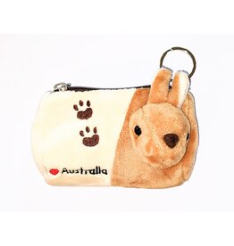 I Heart Aus Plush Coin Purse - Kangaroo
