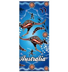 I Heart Aus Beach Towel - Blue Kangaroo