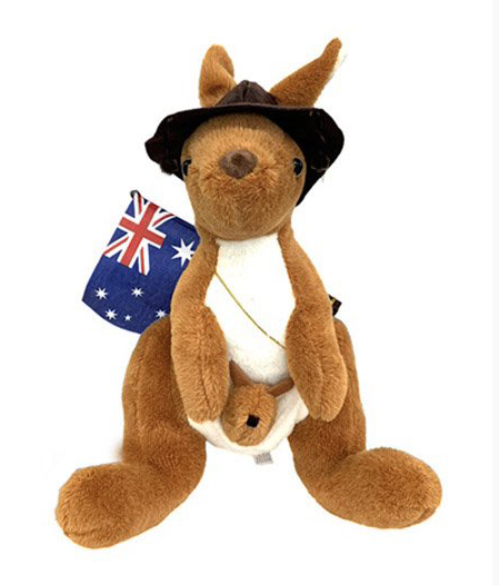 Kangaroo with Flag and Swag
