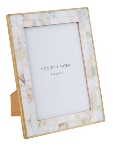 Society Home Photo Frame - Mother of Pearl