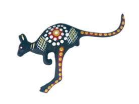 I Heart Aus Fridge Magnet - Dot Kangaroo