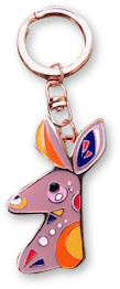 I Heart Aus Key Ring - Rose Gold Kangaroo