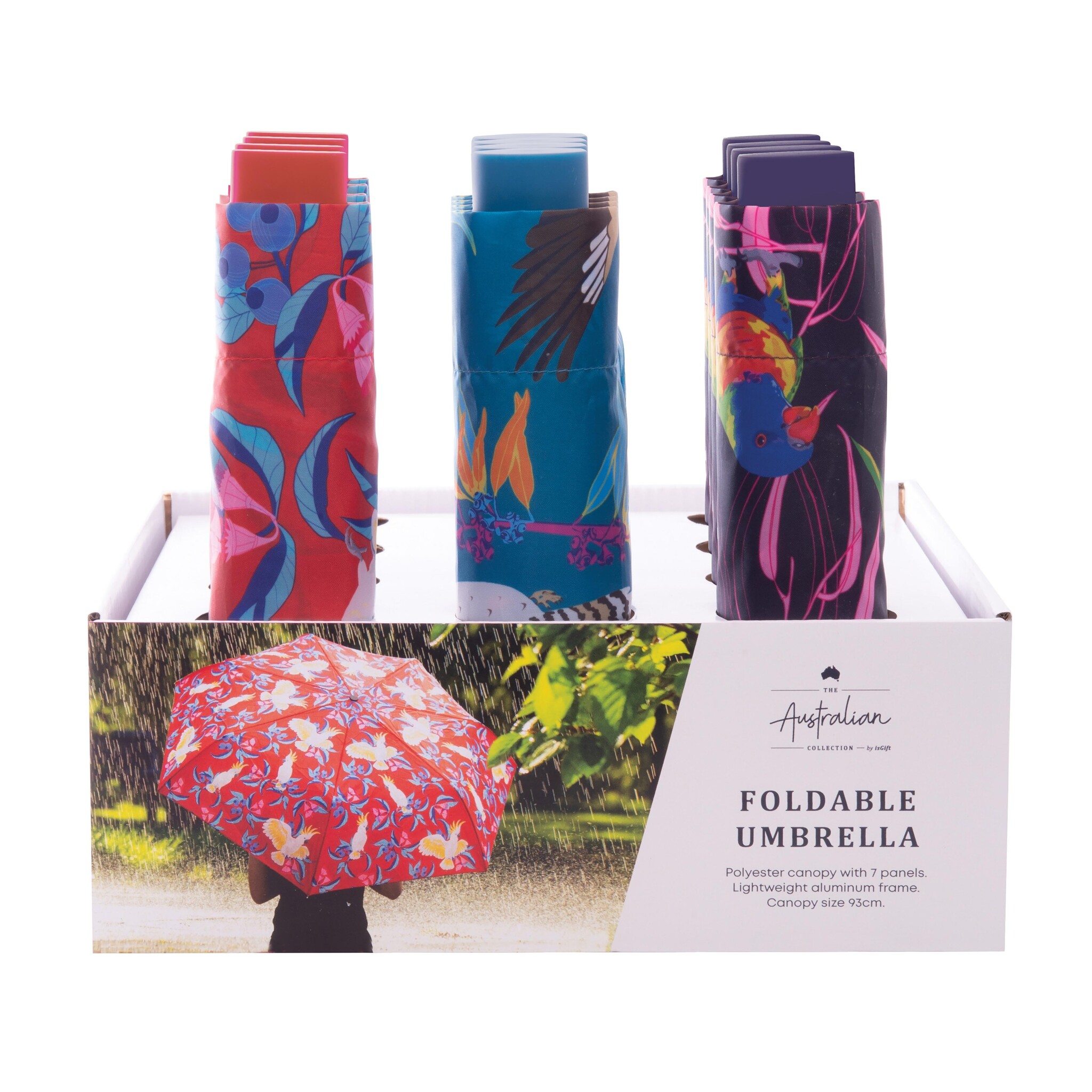 ISAlbi Foldable Umbrella With Australian Birds