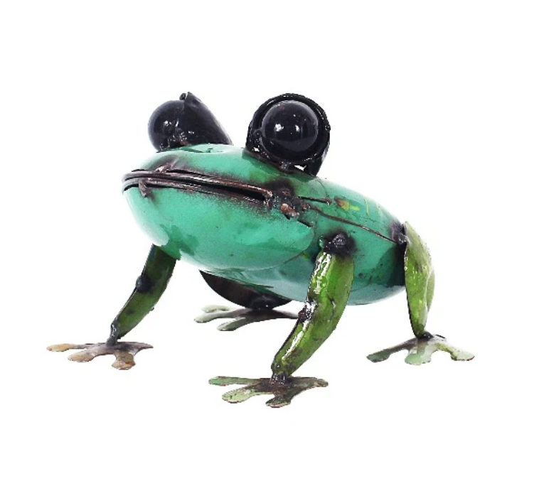 Think Outside Up Cycled Metal Frog- Large