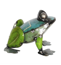 Think Outside Up Cycled Metal Frog - Small