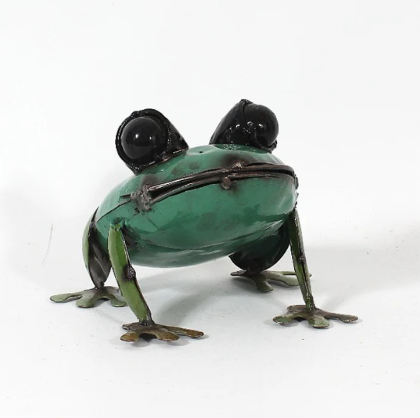 Think Outside Up Cycled Metal Frog - Small