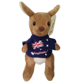 I Heart Aus Plush Kangaroo- Navy Shirt