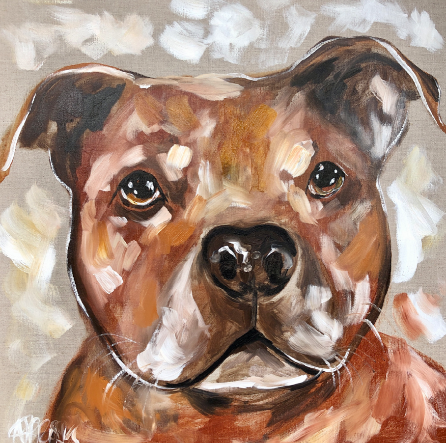 Phillip Bay Trading Coaster - Happy Staffy