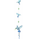 Hanging Acrylic Hummingbird Garland - Blue