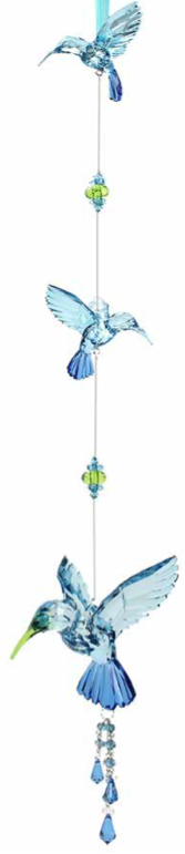 Hanging Acrylic Hummingbird Garland - Blue