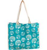 Craft Studio Small Beach Bag - Shell Print Teal