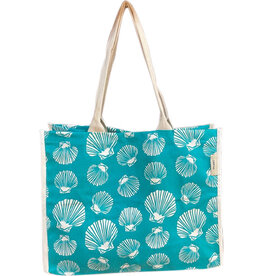 Craft Studio Small Beach Bag - Shell Print Teal