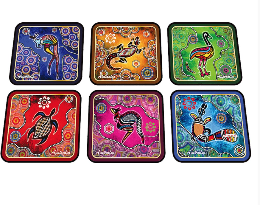 I Love Aus Boxed Coasters - Colourful Indigenous Fauna