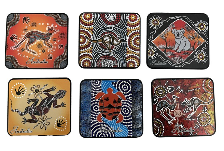 I Love Aus Boxed Coasters - Natural Indigenous Design