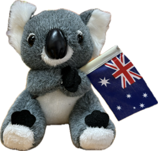 I Heart Aus Plush Koala- Aussie Flag