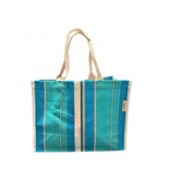 Craft Studio Small Beach Bag- Turq/Teal Stripe
