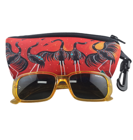 Local Bloke Soft Sunglasses Case - Symphony of Brolgas