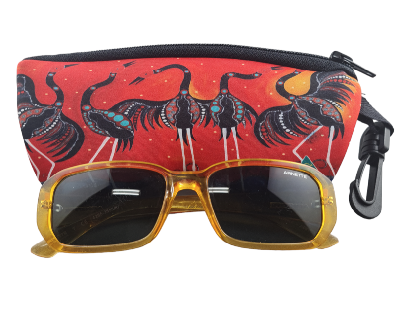 Local Bloke Soft Sunglasses Case - Symphony of Brolgas