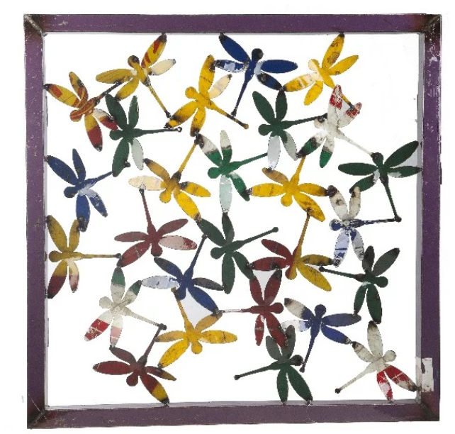 Think Outside Framed Dragonfly Wall Panel