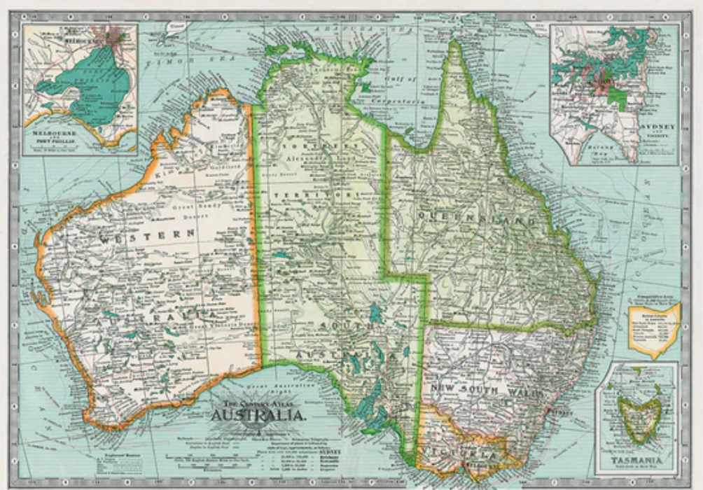 Poster-Australia Map