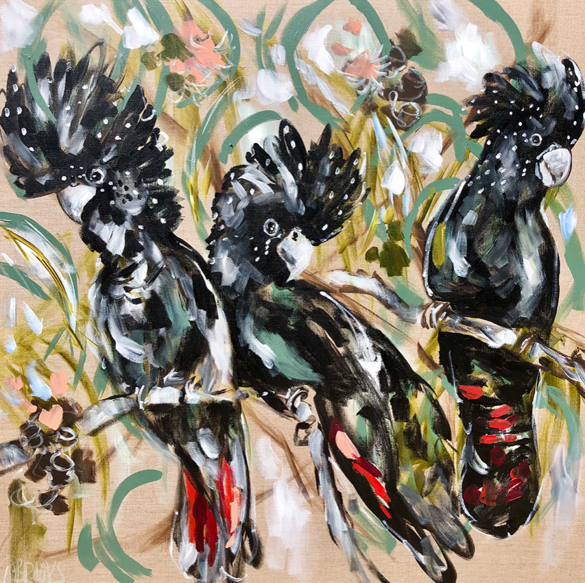 Phillip Bay Trading Coaster - Red Tailed Black Cockatoo_2