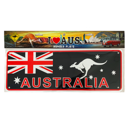 I Heart Aus Car Plate - Aussie Flag