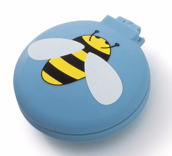ISAlbi Compact Hairbrush & Mirror -  Bees