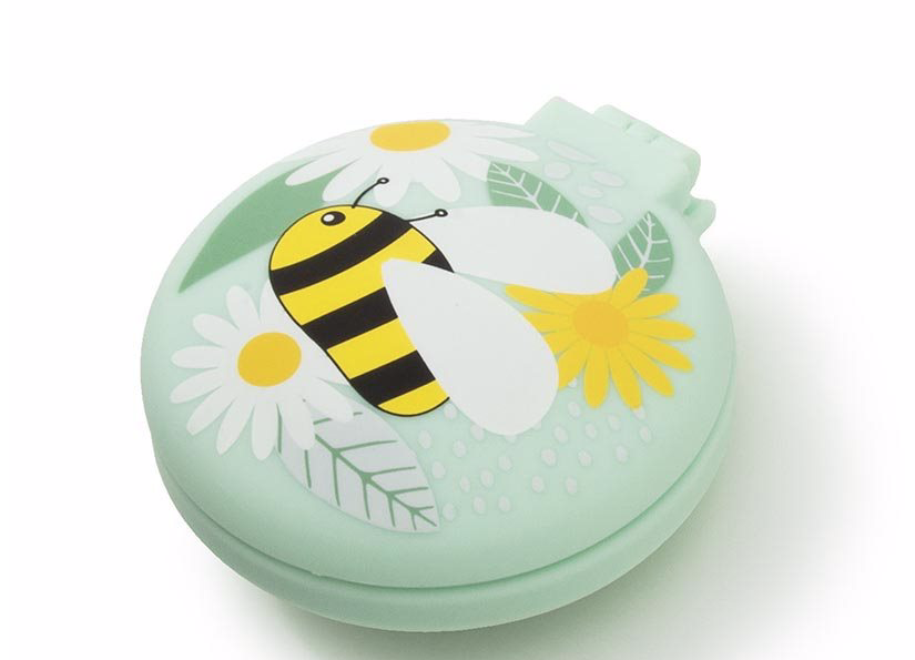 ISAlbi Compact Hairbrush & Mirror -  Bees