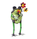 Think Outside Standing Frog With Flowers