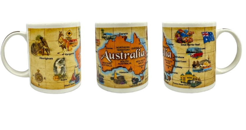 I Heart Aus Australia Mug - Map