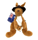 I Heart Aus Plush Kangaroo With Flag and Hat - Small