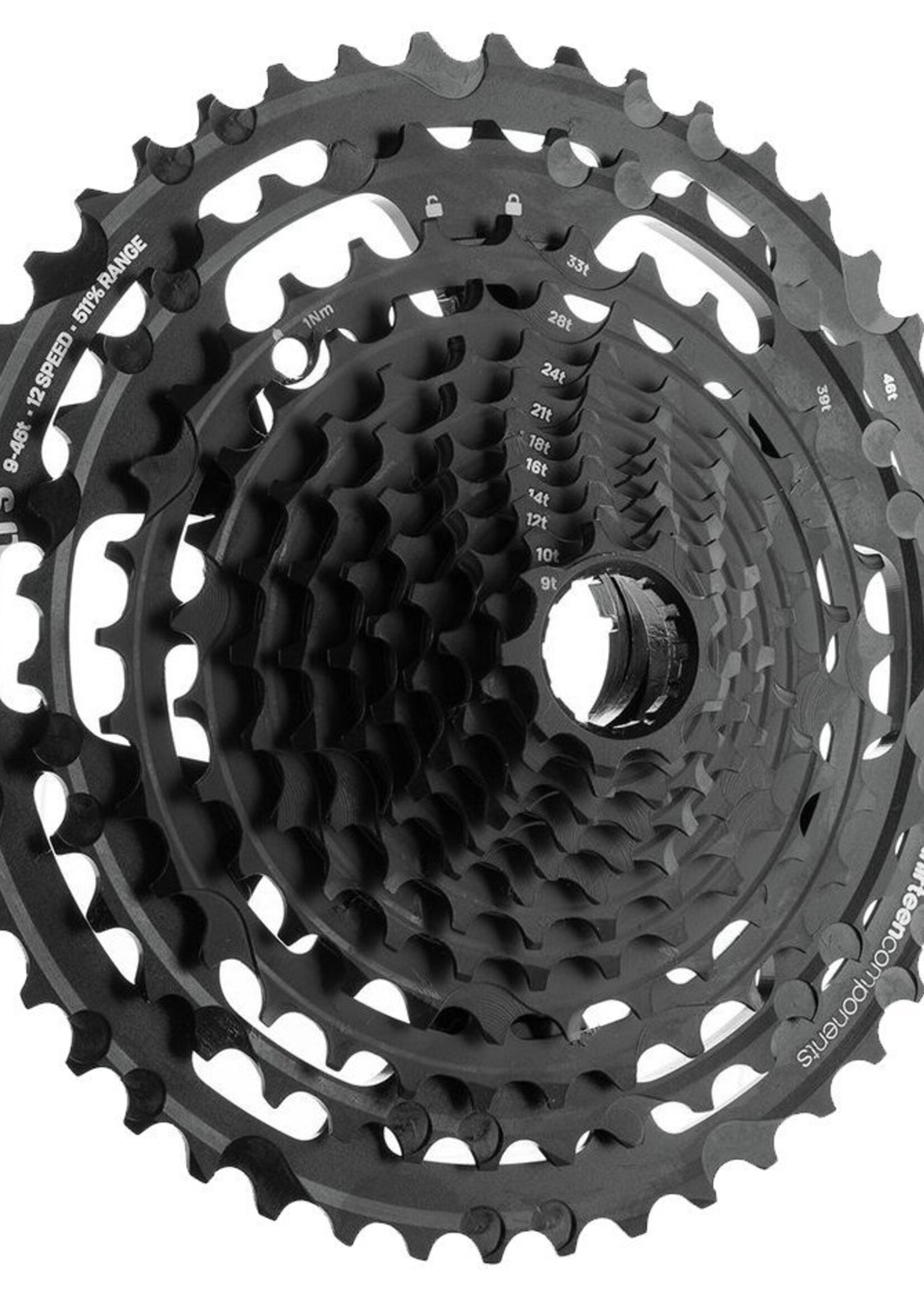 e*thirteen TRS+ 12-speed 9-46t Cassette for XD Driver Freehubs, Black