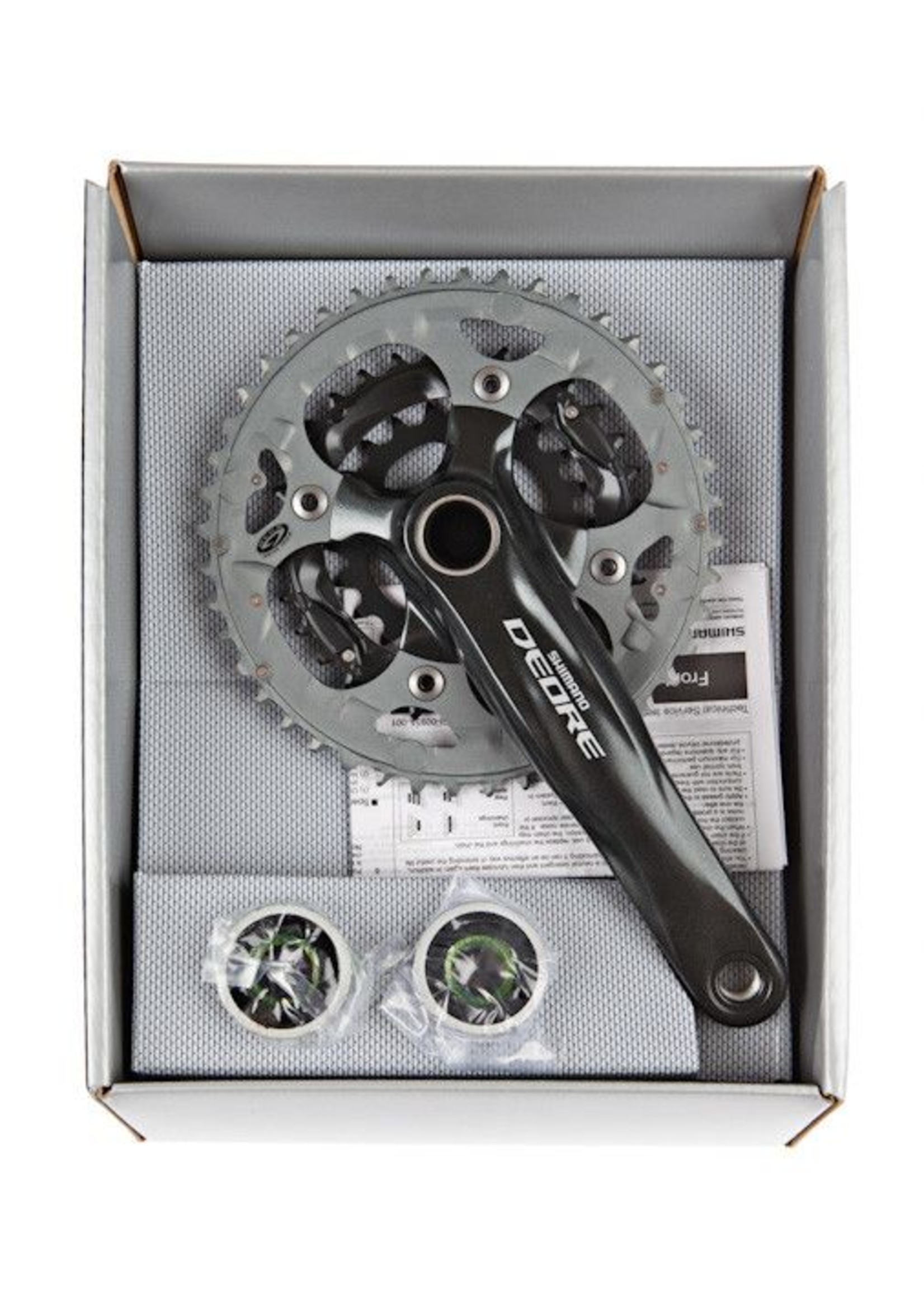 Shimano Shimano Deore M590 9-Speed 175mm 22/32/44t Crankset, Black, with Bottom Bracket