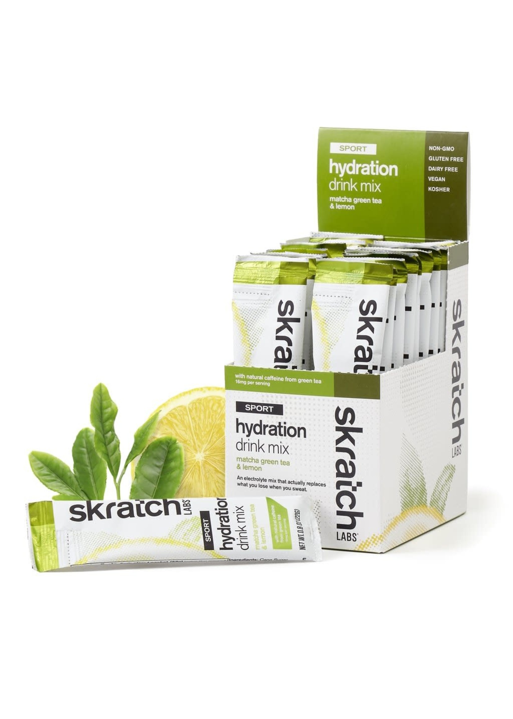 SKRATCH LABS Skratch Labs Sport Hydration Drink Mix - Matcha Green Tea & Lemon (w/Caffeine) / Single Serving