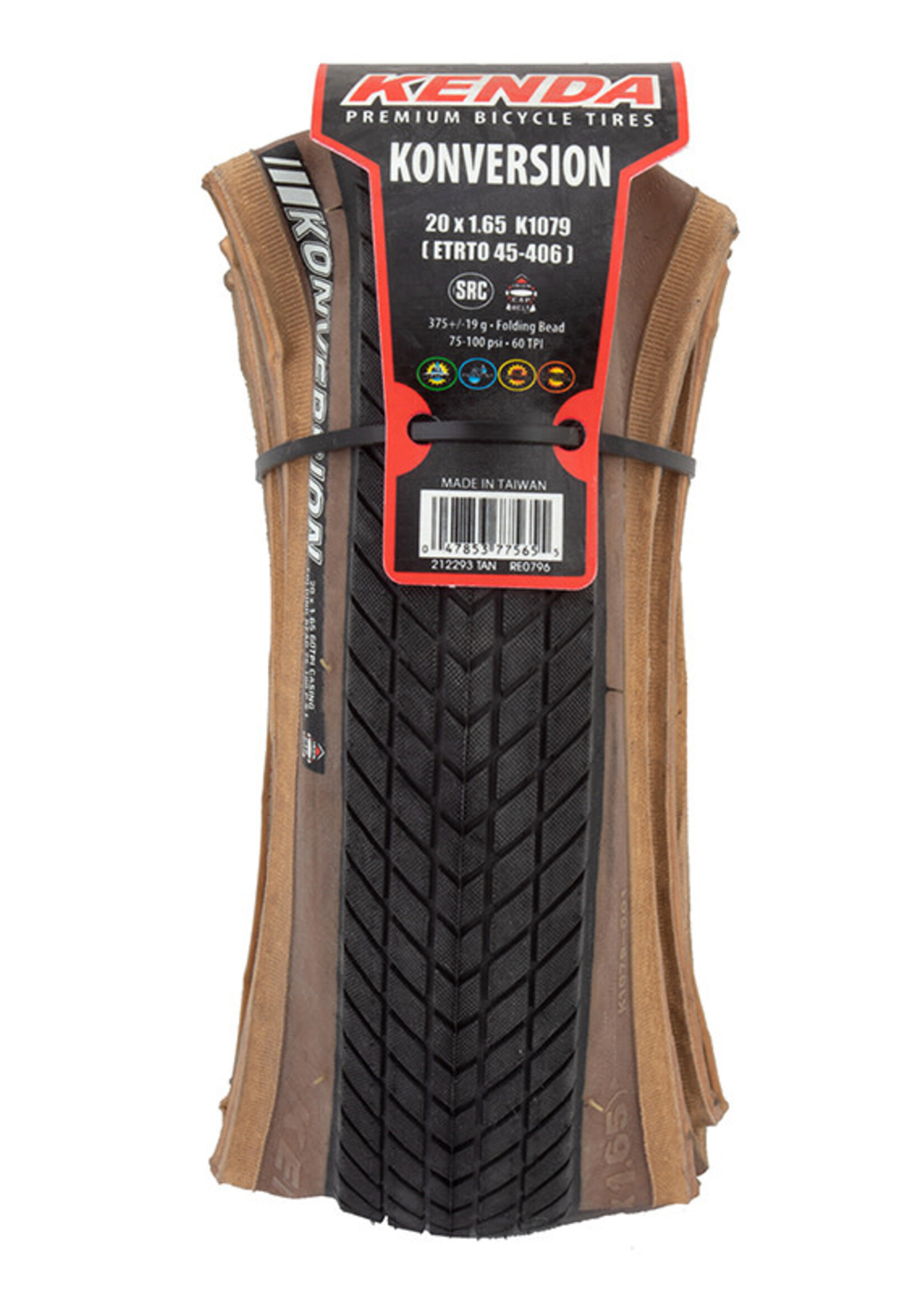 Kenda Konversion Tan Sidewall 20x1.65 Folding Tire