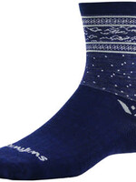 Swiftwick Swiftwick Vision Five Flurry Socks - 5 inch, Navy/Gray, Small