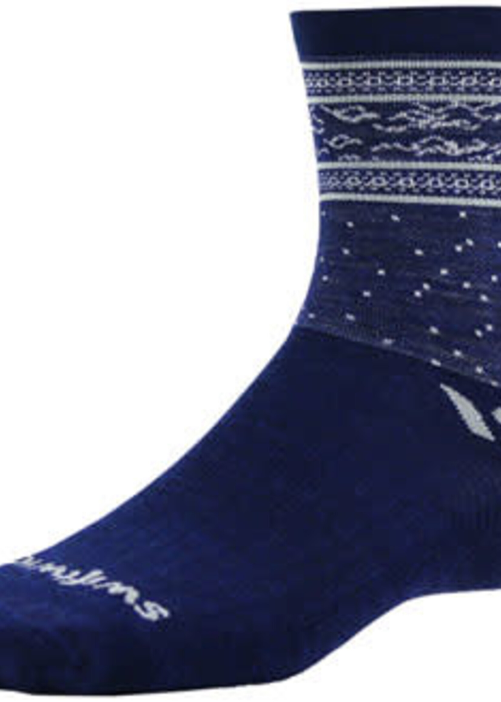 Swiftwick Swiftwick Vision Five Flurry Socks - 5 inch, Navy/Gray, Small