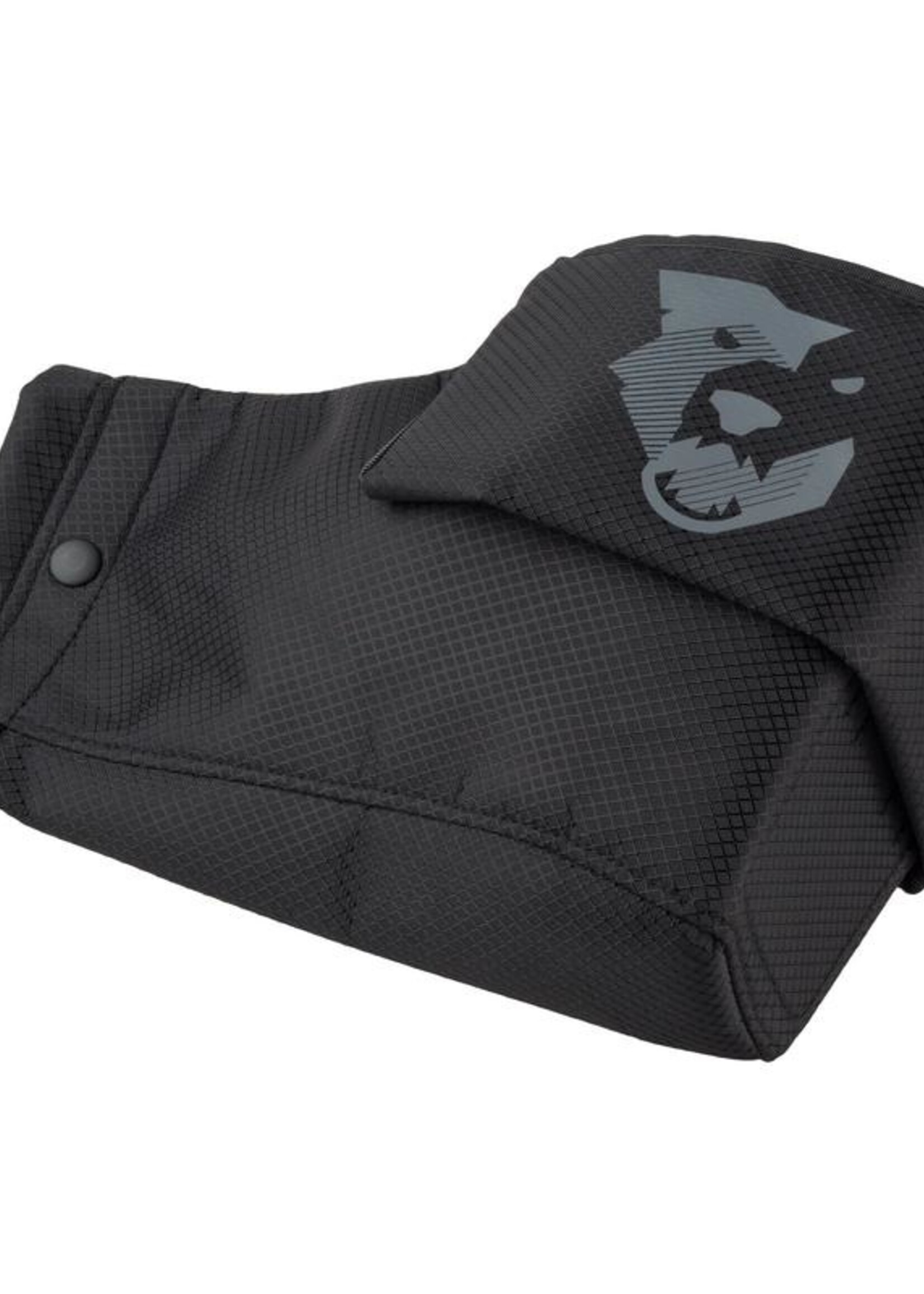 Wolf Tooth Singletrack Pogie: Black and Gray Logo, Pair