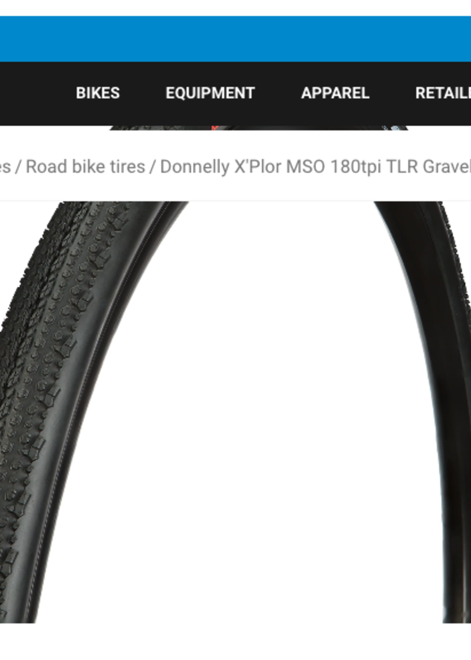 Donnelly Donnelly Sports X'Plor MSO Tire - 650b x 50 Tubeless Folding Black