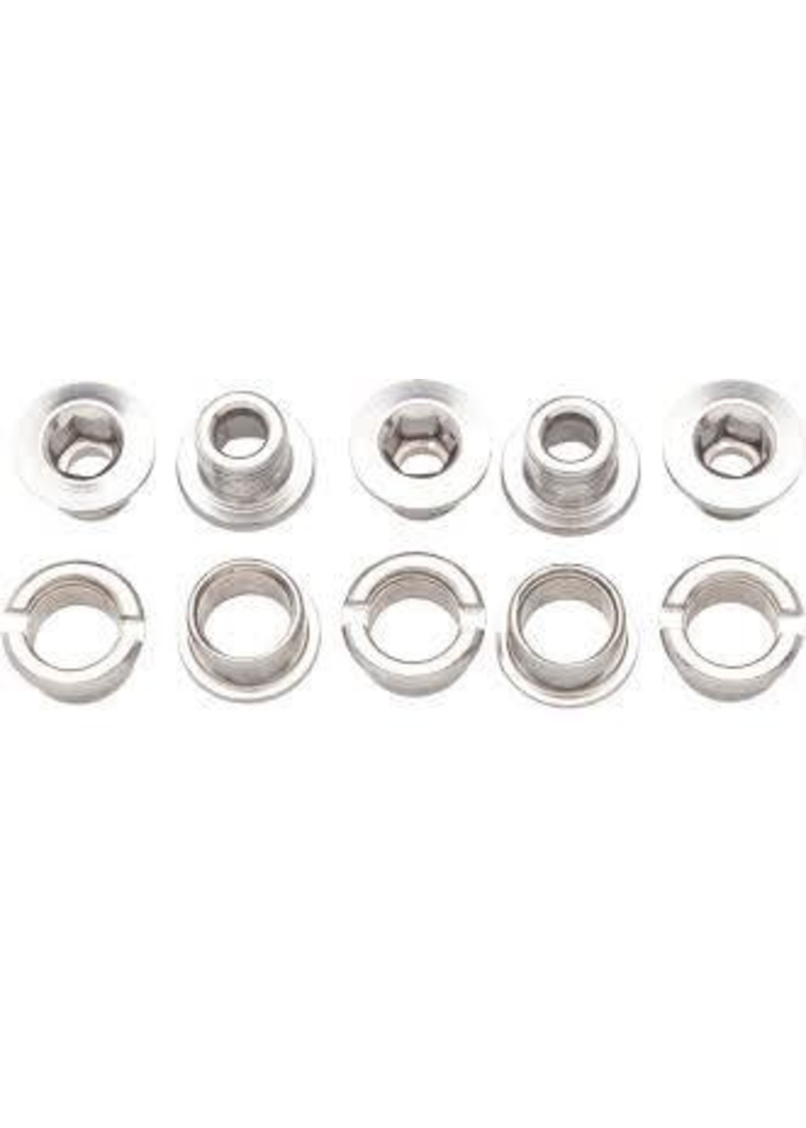 Problem Solvers Problem Solvers Chainring Bolt Set for Single Ring Silver Chromoly