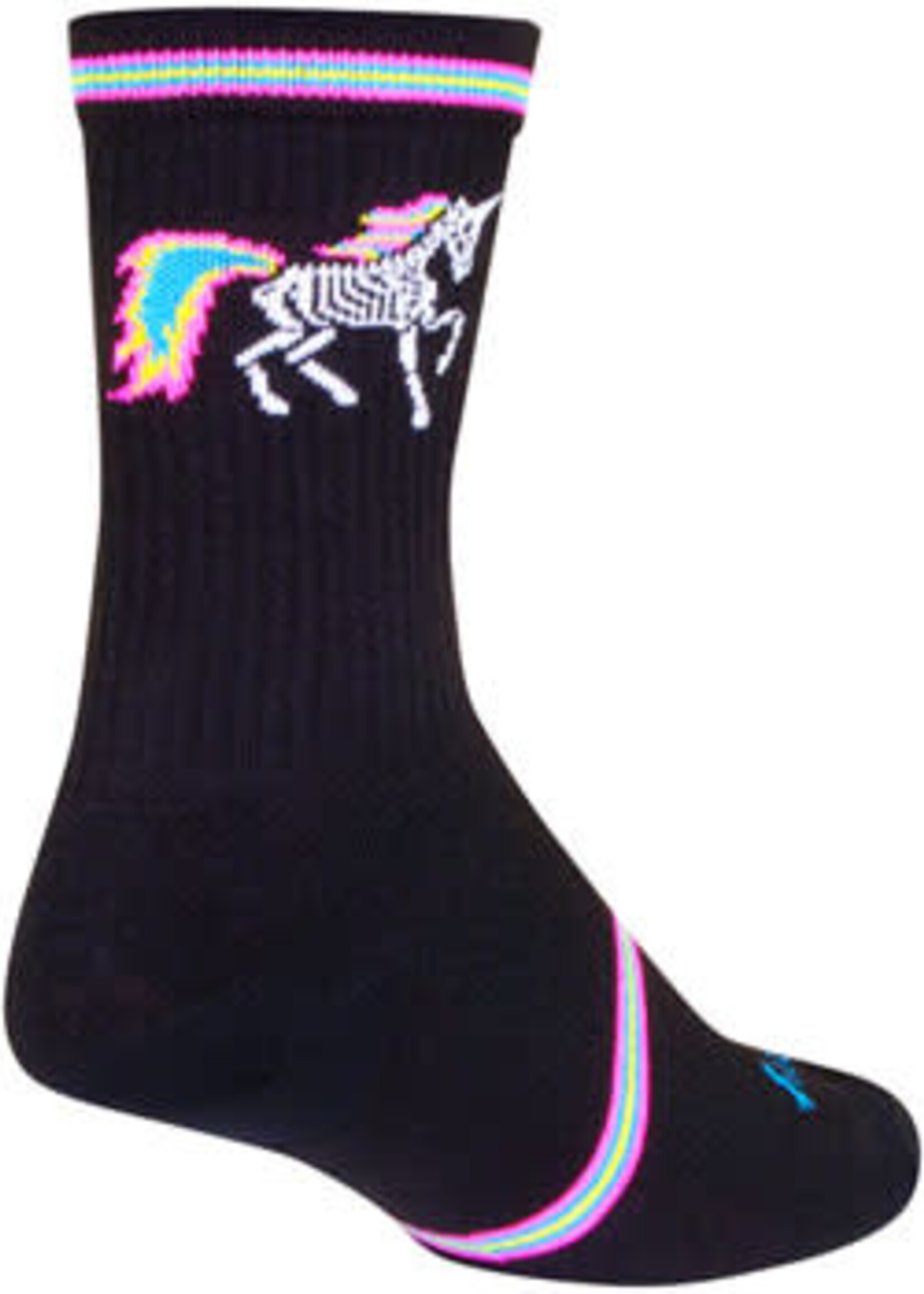 SockGuy SockGuy Dark Magic Crew Socks - 6 inch Black/Multi Small/Medium